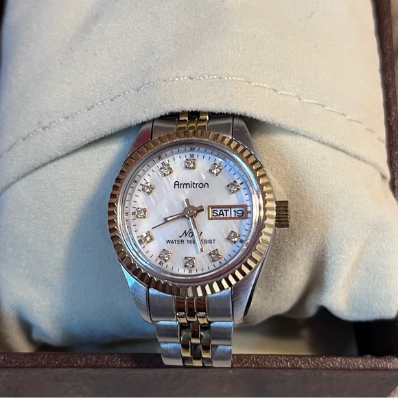 Armitron Two-Tone Silver and Gold Women's Watch - Picture 1 of 7
